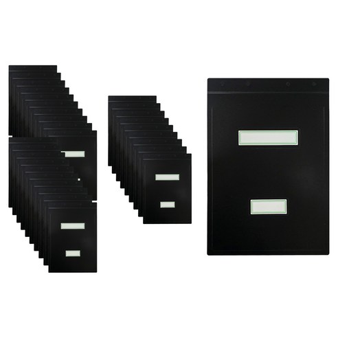 현풍 PP 흑표지 세로형 군 파일, 흑색, 30개