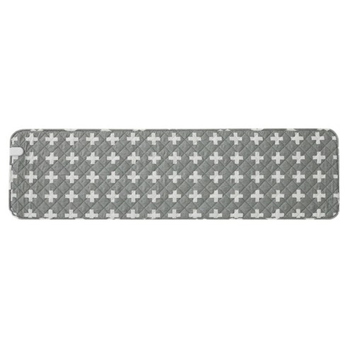 필스틴 무자계 탄소매트 전기장판 크로스 그레이 DHS-JJ319, 미니(50 x 180 cm)