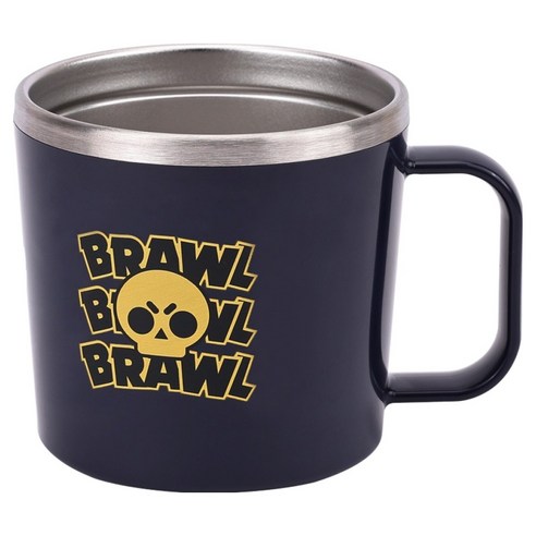 릴팡 브롤 스타즈 컬리 식기세척기용 스텐컵 260ml, 네이비, 1개