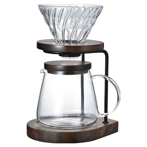 하리오 드립 스탠드 세트 월넛, 600ml, 1세트, 서버 + 드리퍼 + 스탠드