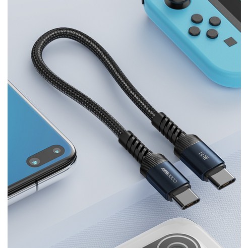 코드웨이 C타입-C타입 초고속충전 데이터 숏 케이블 이미지 4