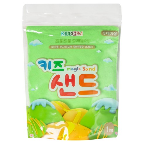 키즈 샌드 모래놀이, 그린, 1kg, 1개