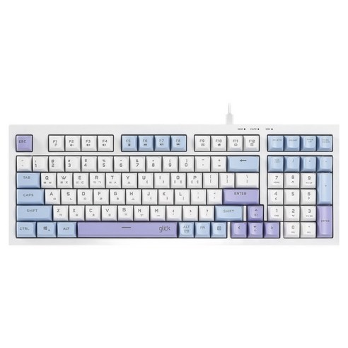 지클릭커 OFFICEPRO 사일런스 M RGB 풀윤활 무소음 98키 유선 키보드, Sky City CR1, OPK50, 제조사축