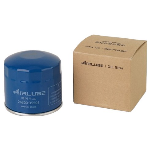 에어루브 현대 기아 승용 전차종 오일필터, 26300-35505, 1개