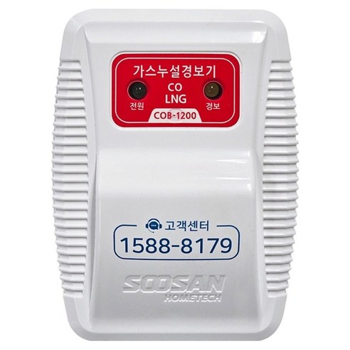 수산홈텍 콤보 가스 경보기 플러그형, 화이트, 1개