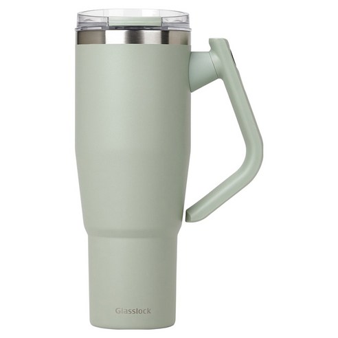 글라스락 플레인 스윙핸들 텀블러, 뮤트그린, 1200ml, 1개