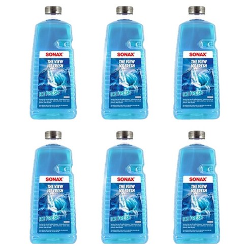 소낙스 더 뷰 아이스 프레쉬 워셔액, 2L, 6개
