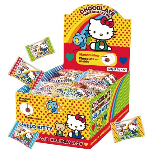 에이와 헬로키티 마쉬멜로우 초콜릿맛 30p 120g × 6개