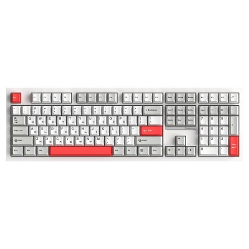 긱스타 유무선 기계식 키보드, 화이트, GKG108R HMK 선셋, 제조사축