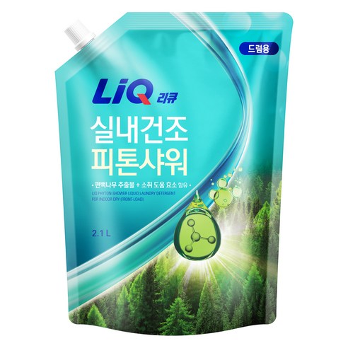 리큐 실내건조 피톤샤워 드럼용 액상세제 리필, 2.1L, 1개