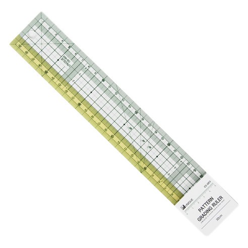 유니크 프리미엄 컬러 그레이딩자 30cm CG-003, 1개, 옐로우