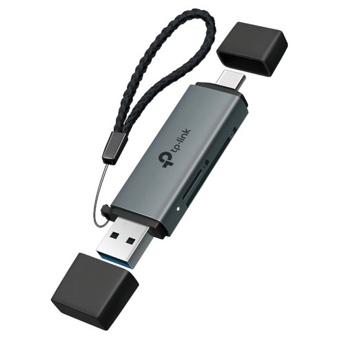 티피링크 C/A타입-SD/microSD USB 3 카드리더기, UA430D, 그레이, 1개