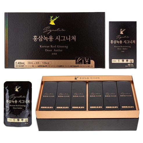 천제명홍삼 홍삼녹용 시그니처 5p, 6개, 400ml