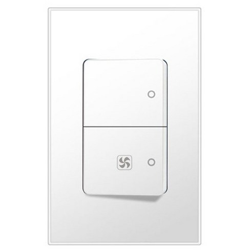 보에담 스위치 2구 환풍기 FAN 점프선 내장 스노우화이트, 1개