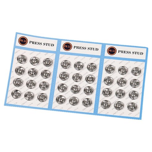 앙플러스 옷 똑딱이 스냅 단추 10mm 12p, 실버, 3개