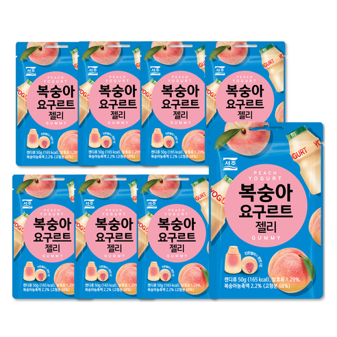 '서주 복숭아 요구르트 젤리, 50g, 8개' 최저가 검색, 최저가 5,800원 - 할인 알림
