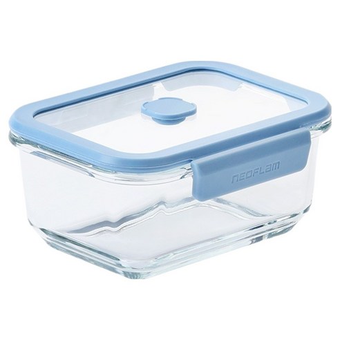 네오플램 베큐씰 내열유리 진공 직사각 밀폐용기, 1개, 570ml