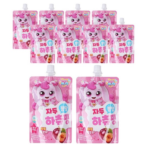 리더스인팜 캐치티니핑 퐁당 음료수 하츄핑 자두맛, 10개, 100ml