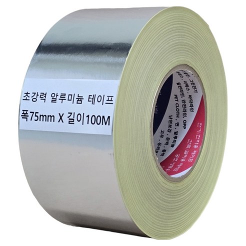 덕트몰 대용량 초강력 접착 알루미늄 은박 테이프 75mm x 100m, 1개