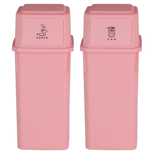 네이쳐리빙 피넛베리 데일리 적층 가능 재활용 분리수거함 60L x 2p, 베리로즈