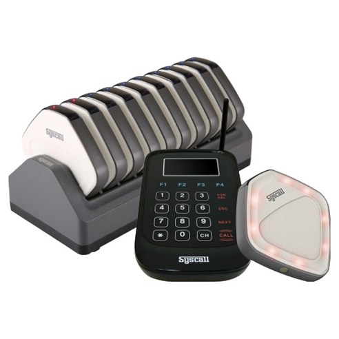 씨스콜 카페 대기고객호출 다이아 진동벨 화이트 SGP-300R, 10개