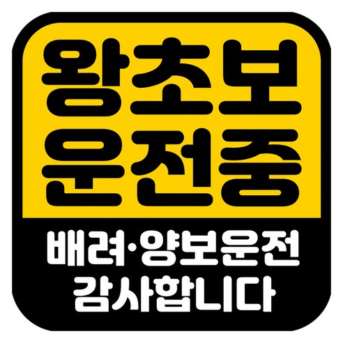 뭉키데코 고휘도 반사 칼라 탈부착 자석 차량스티커 초보운전 140 x 140 mm RMD, RMD_055, 1개