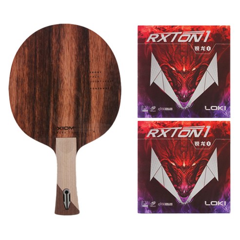 오메가 투어 라켓 FL + RXTON1 양면 탁구라켓러버 세트, 1세트