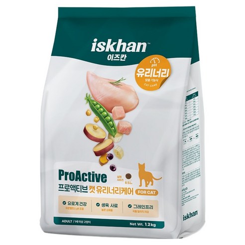 이즈칸 고양이 프로액티브 기능성 사료, 유리너리+결석, 1.2kg, 1개