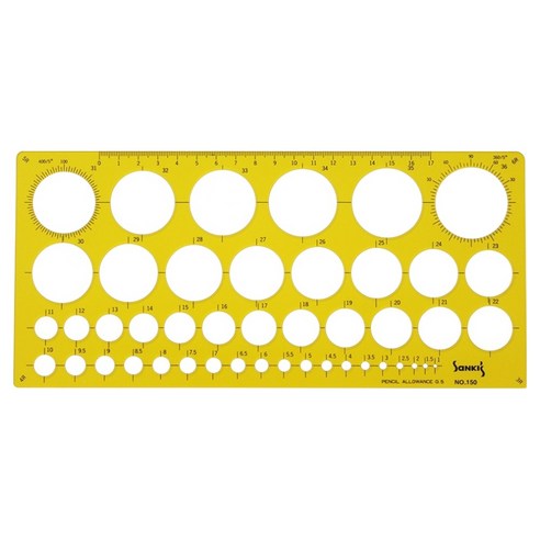 산키스 템플레이트 제도 모형자 원형정규 260 x 120 mm NO.150, 1개