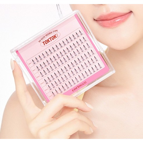 접착제 없이 톡톡 붙이는 자연스러운 속눈썹 코링코 톡톡하라 노글루 속눈썹