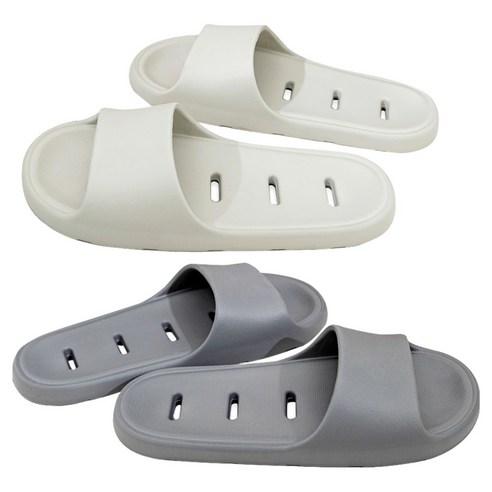 앳홈 루노 미끄럼방지 발등낮은 욕실화 2종 세트 색상 × 사이즈 × 수량, 라이트 그레이, 다크 그레이 × FREE × 1세트 섬네일