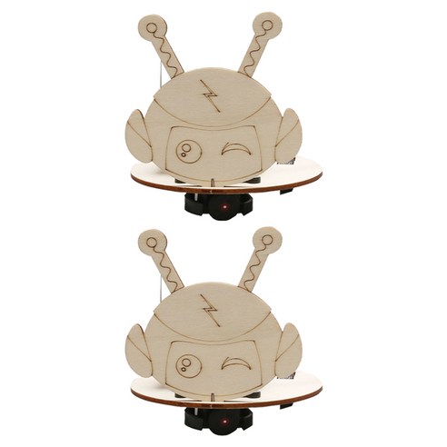 리브온 창의력 STEAM 목재 만들기 여자 장애물 회피로봇 100 x 105 mm, 혼합색상, 2개