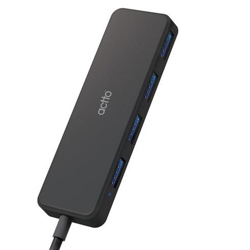엑토 USB 3.2 Gen1 4포트 초고속 데스크탑 1m 멀티 허브 HUB-60, 블랙, 1개