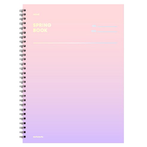 모트모트 스프링북 코넬시스템, 핑크 + 퍼플, 1개