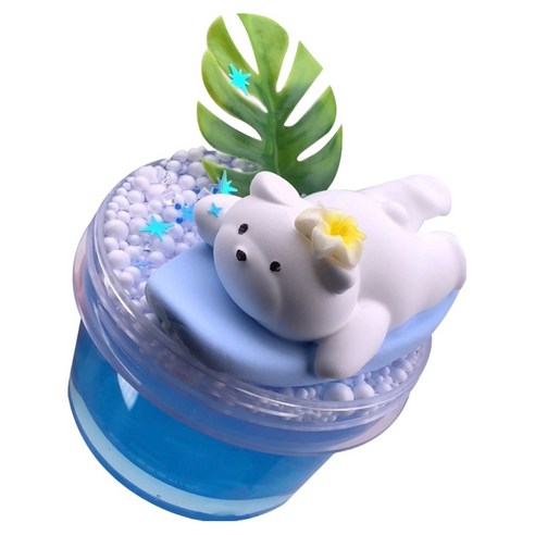 에밀리슬라임 하와이언베어 클리어 슬라임, 블루, 300g, 1개