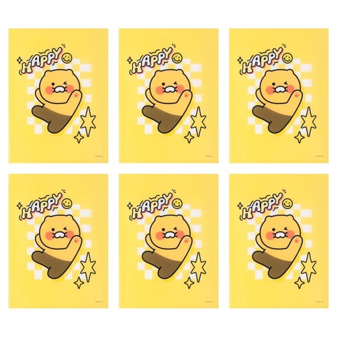카카오프렌즈 세이치즈 2포켓 파일, 6개, 춘식이