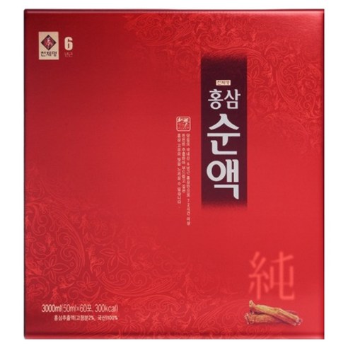 천제명홍삼 홍삼 순액 60p + 쇼핑백, 3L, 1개