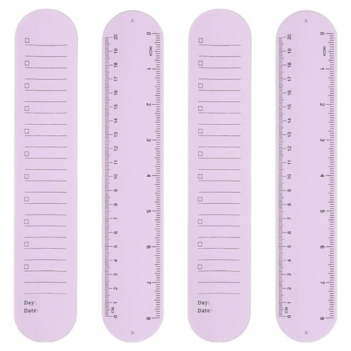 투데이리빙 간호사 손목 메모 팔찌, 퍼플, 1매, 4개