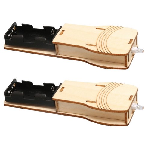 리브온 창의력 STEAM 목재 만들기 손전등 160 x 53 mm, 혼합색상, 2개