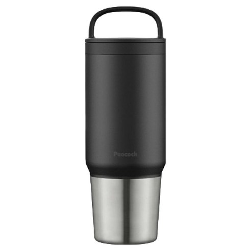 PEACOCK 대용량 보온보냉 손잡이 텀블러 AEF-80, 1개, 800ml, 블랙