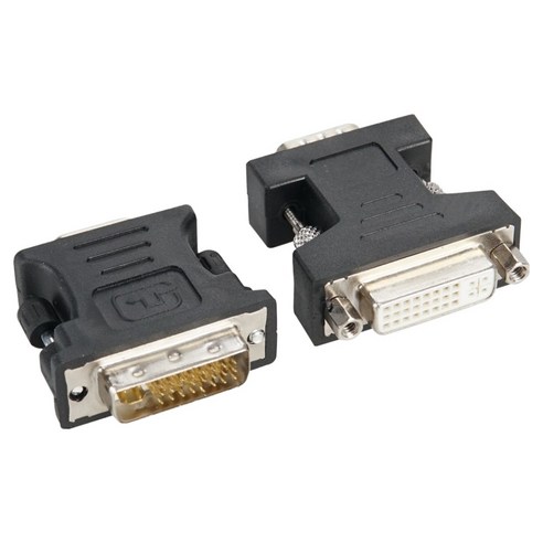 컴스 DVI F to VGA M + VGA F to DVI M 변환젠더 세트, 1개, CP006
