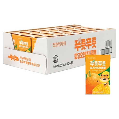 천호엔케어 푸릇푸릇 망고 오렌지 듬뿍 어린이 주스 140ml, 24개 실사용 후기 | 효과 있을까? 썸네일