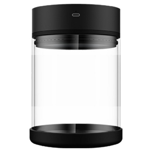 아쿠바 스마트 진공 원두 보관용기 600ml, 블랙, 1개