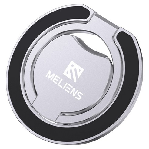 멜리언스 듀얼 마그네틱 맥세이프 링홀더 프로 알루미늄 자석거치대 그립 스마트톡, 실버, 1개