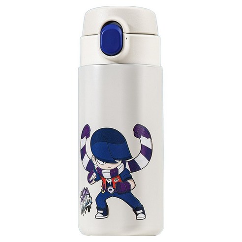 릴팡 더보틀 엣지 원터치 이중스텐 텀블러 브롤스타즈 에드거, 혼합색상, 360ml, 1개