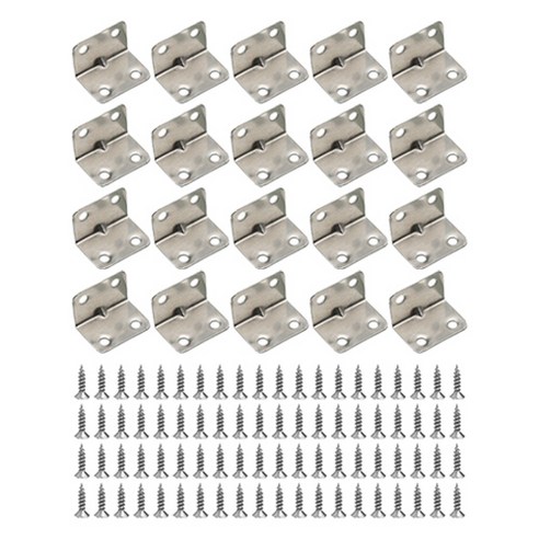 OON 코너 꺽쇠 20p + 나사 80p 세트, 1세트