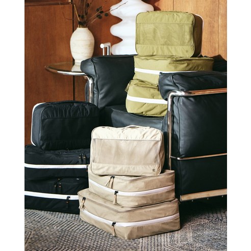 브랜든 여행용 라이트 압축 파우치 세트 후기 분석 - 지퍼 디테일 컷