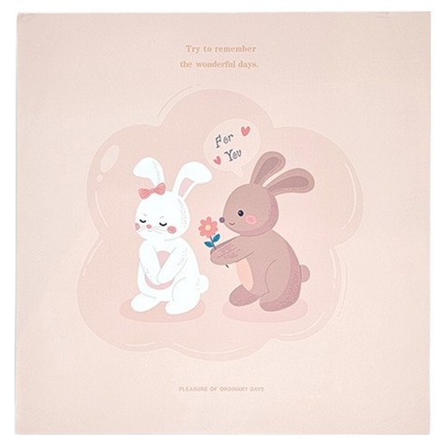 아이두일상취미 포토 점착식 초음파 앨범, 토끼감성, 1개, 25매