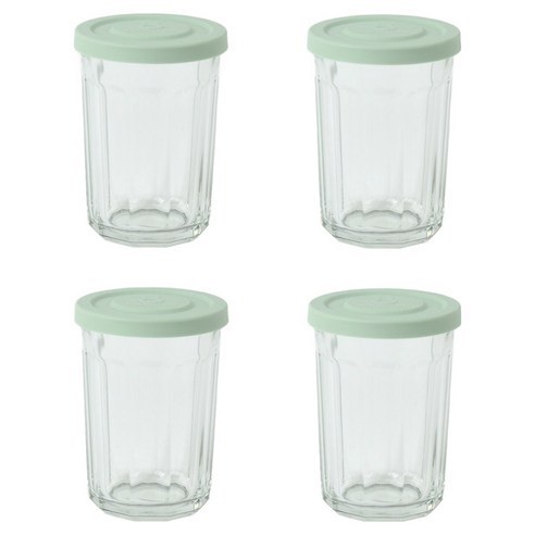 졸리마 트윙클자 밀폐 유리병 민트, 620ml, 4개