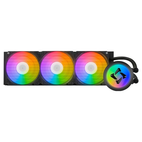 이엠텍 CPU 수냉 쿨러 레드빗 ICE 360 ARGB, 블랙, 1개